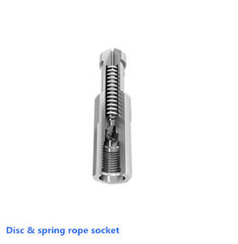 Standard Oil Well Wireline Tools Disc / Spring Rope Socket Slickline Connection